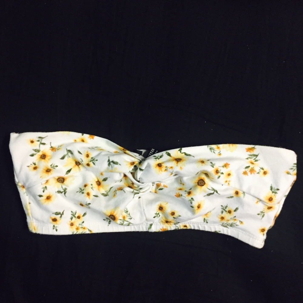 Forever 21 small tube top nwot sunflower