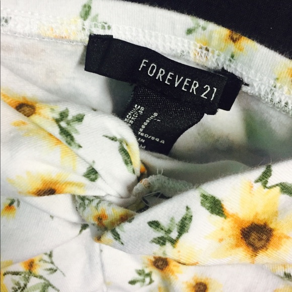 Forever 21 small tube top nwot sunflower - Picture 3 of 5