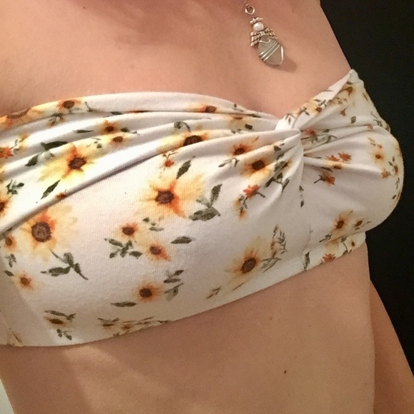 Forever 21 small tube top nwot sunflower - Picture 5 of 5