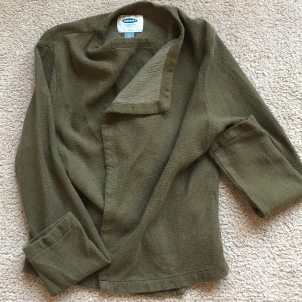 Old Navy Khaki Green Cardigan Size M.