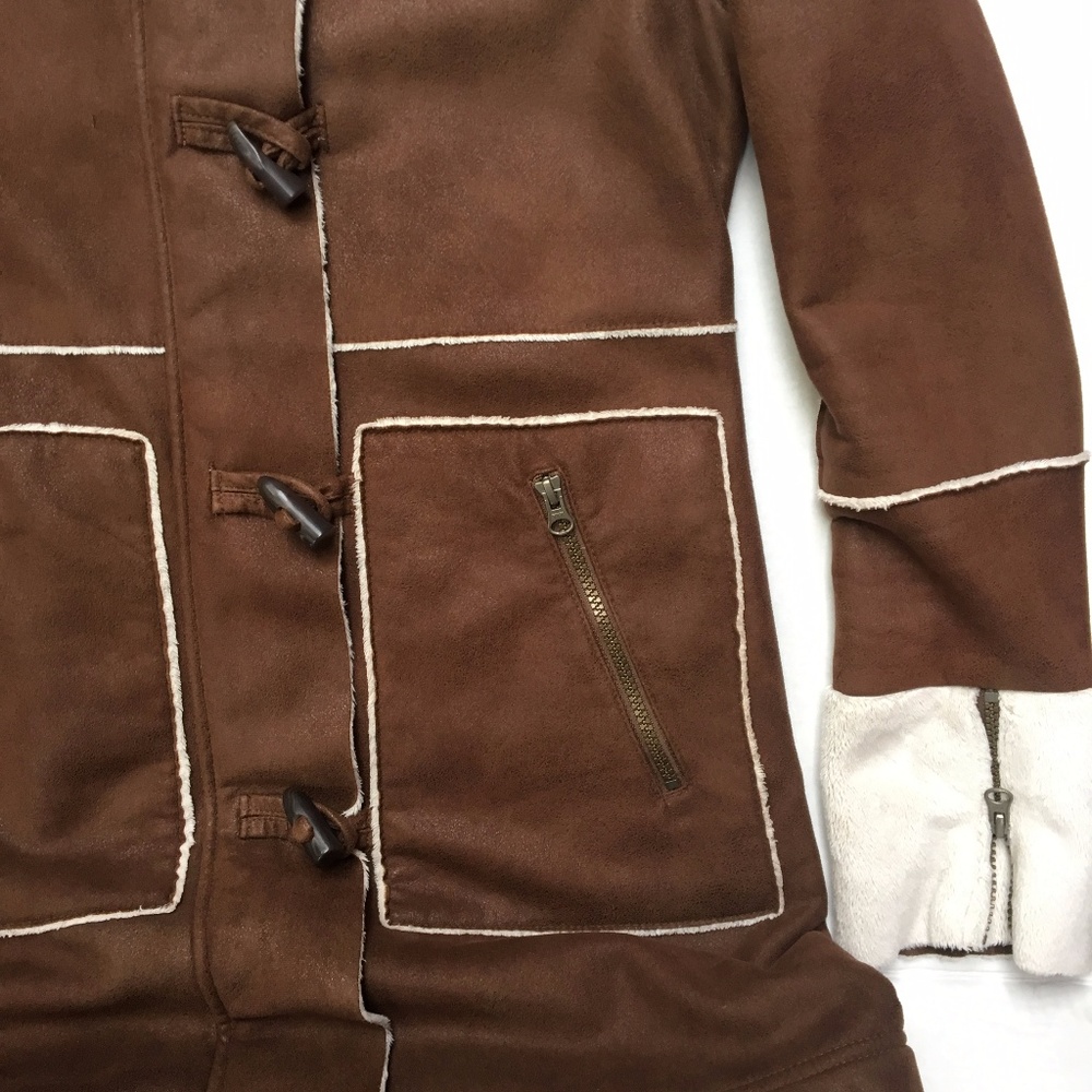 Athleta Faux Suede & Shearling Coat - Picture 4 of 8