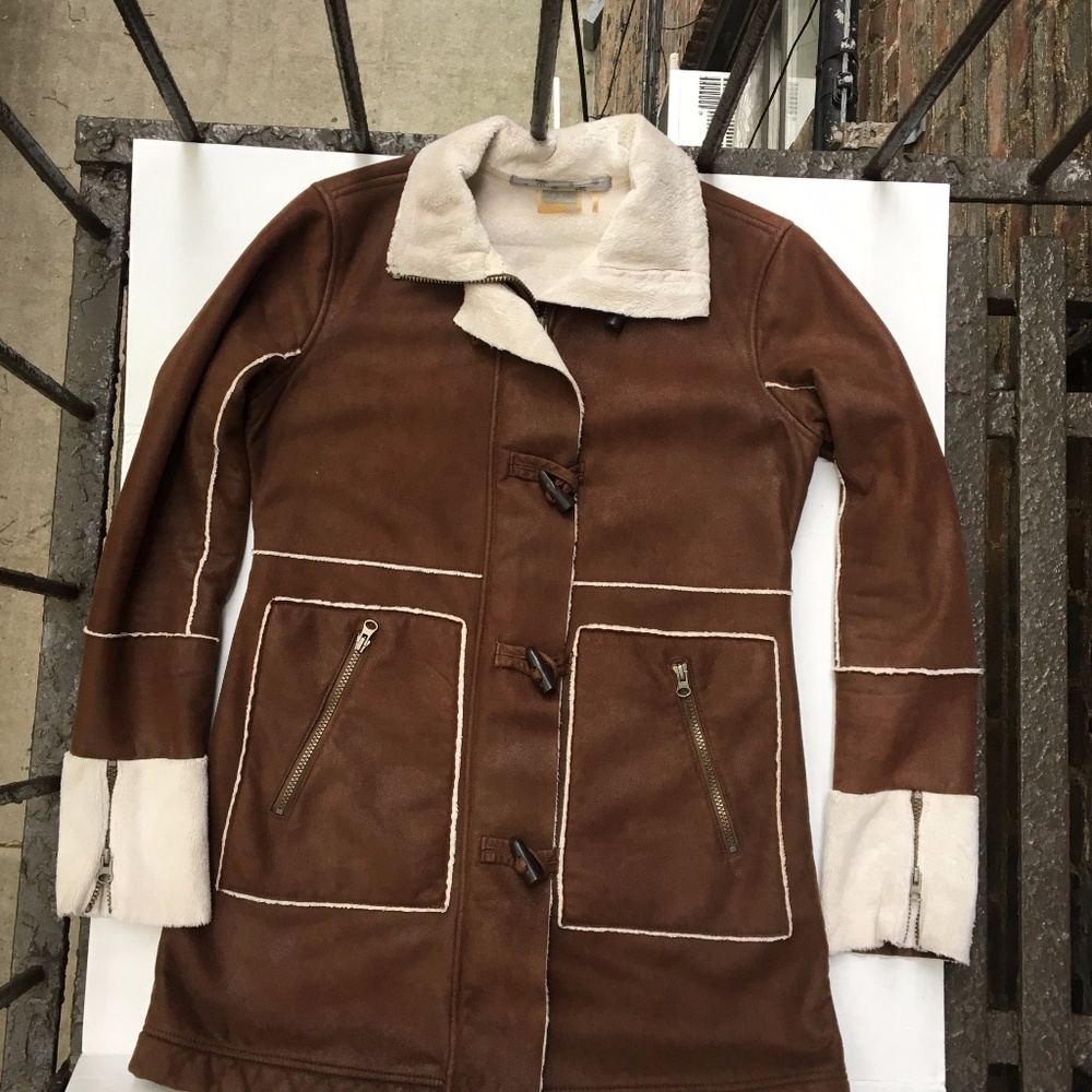 Athleta Faux Suede & Shearling Coat