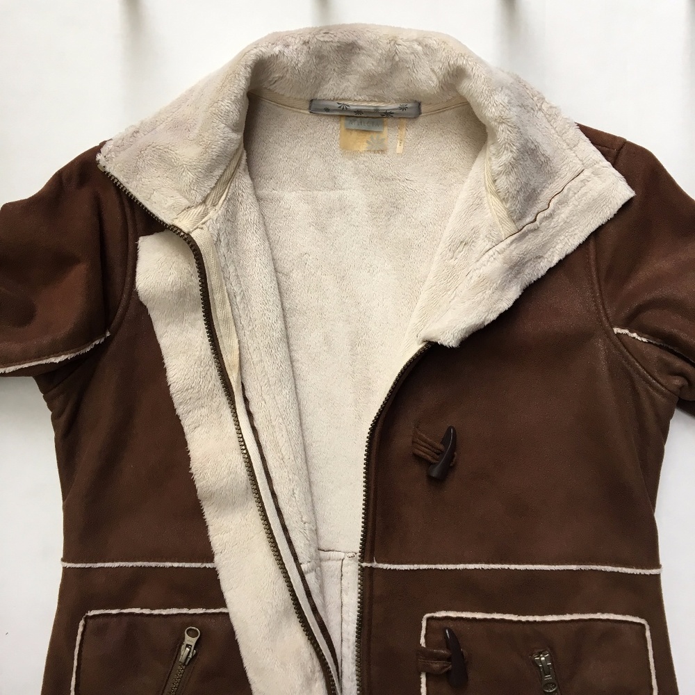 Athleta Faux Suede & Shearling Coat - Picture 3 of 8