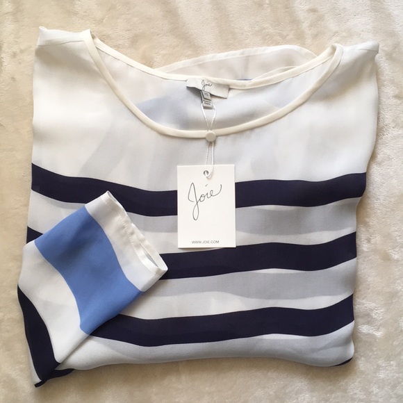 Joie Tops - **Host Pick** NWT Joie Striped Silk Top