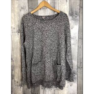 J Jill cozy gray pullover sweater with pockets!