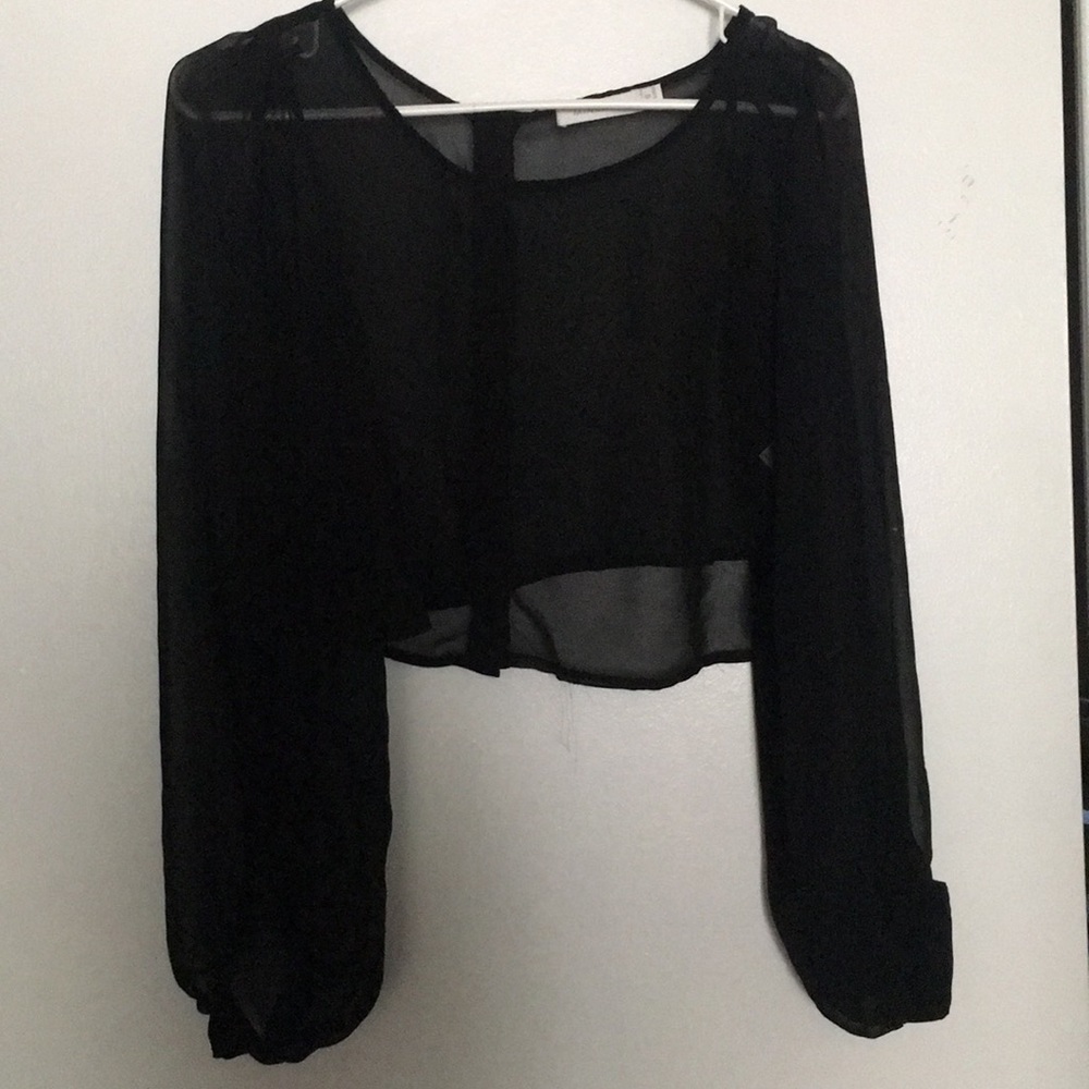 Mink pink cropped blouse