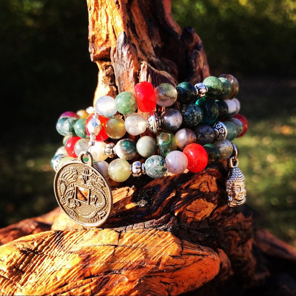 Natural Stone Wrap Bracelet