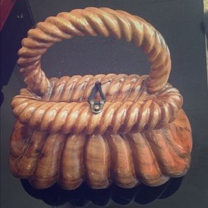 Timmy Woods Beverly Hills solid wood handbag 👜