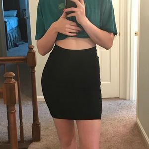 Black pencil skirt