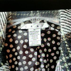 Cabi coat size 10, pink with brown tweed