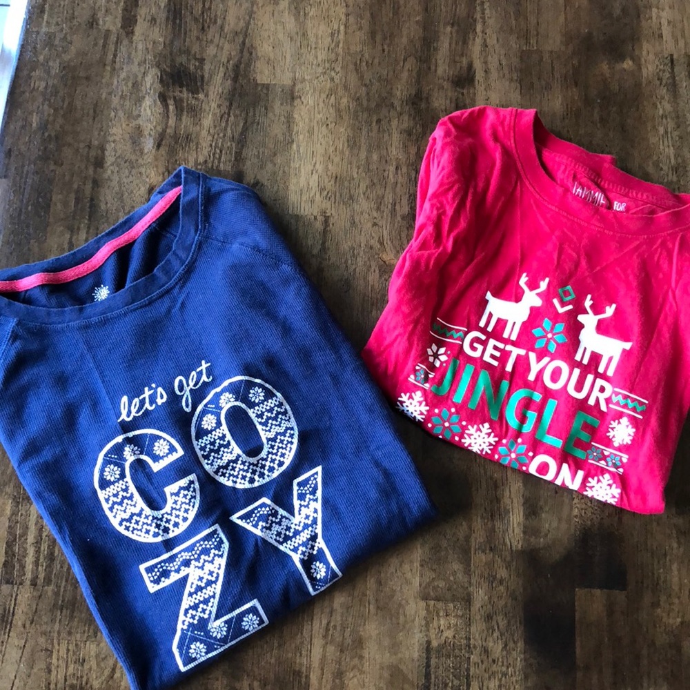 2 long sleeve women’s Pj tops