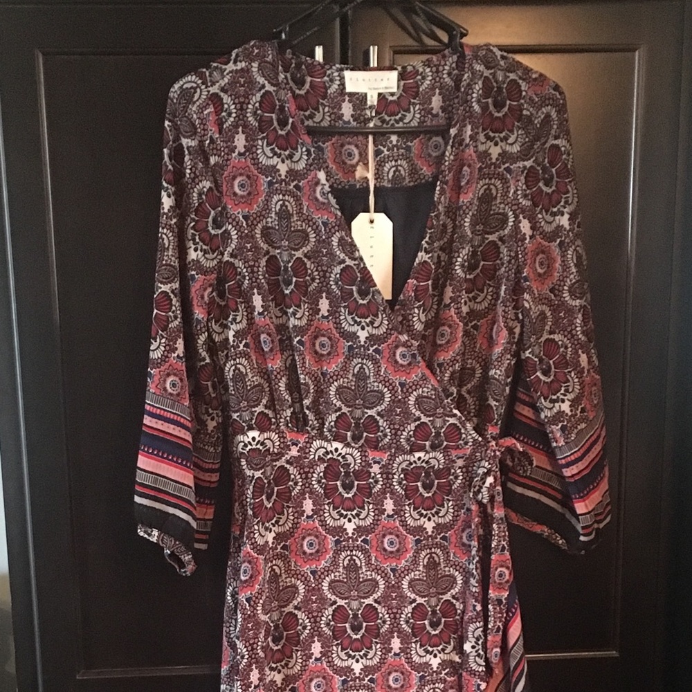 NWT Floral wrap maxi dress