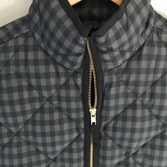 NWT J. Crew Black Grey Quilted Puffer Vest XS - Picture 7 of 8