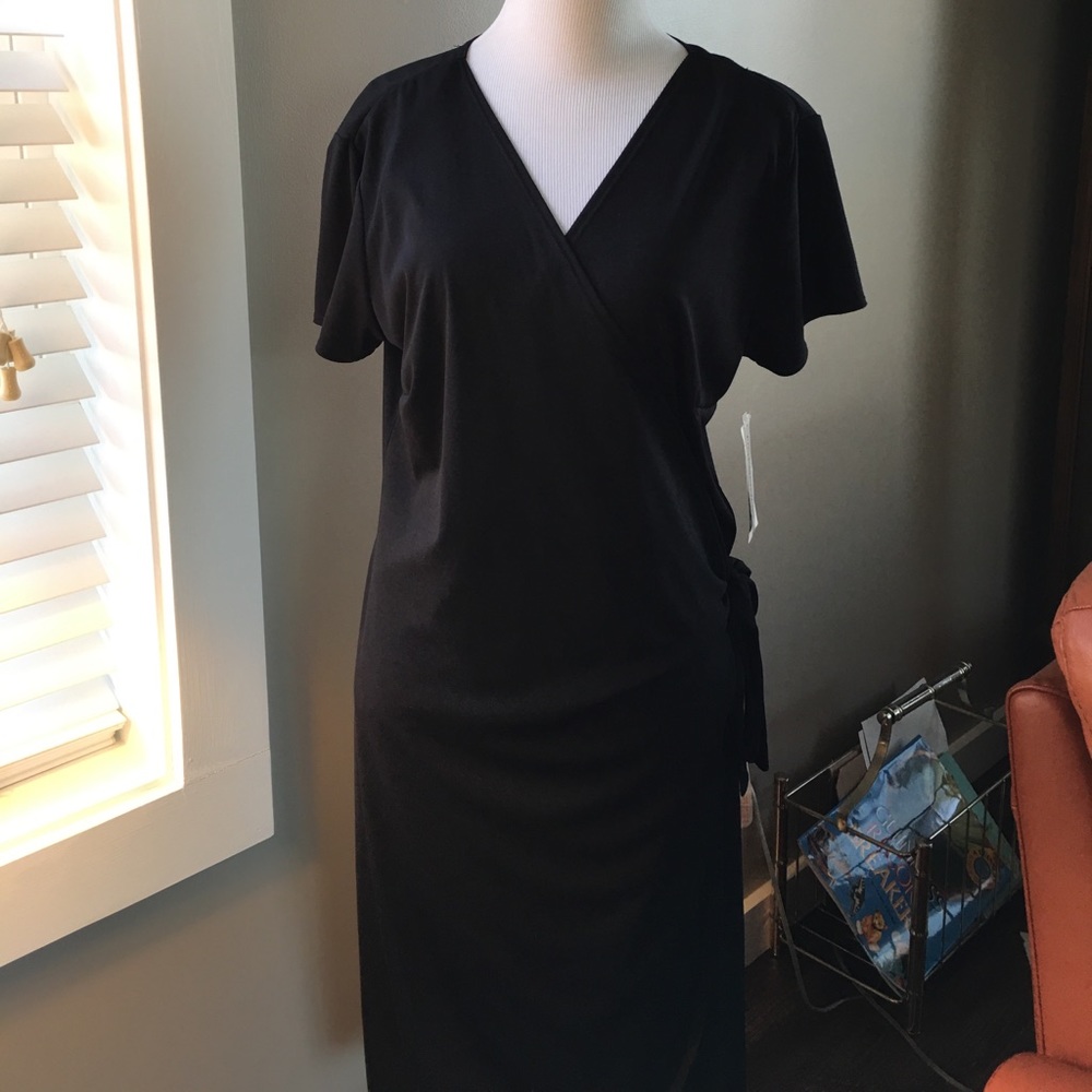 New Little Black Wrap Dress