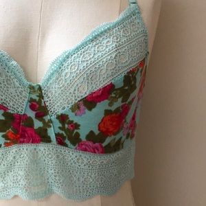 Free People floral print bralette