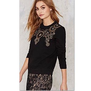 Lovers & Friends Embellished Pullover Sweater