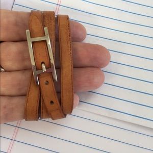 Authentic Hermès tan bracelet 4xaround wrist