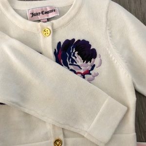 Juicy Couture set cardigan and skirt size 12/18M
