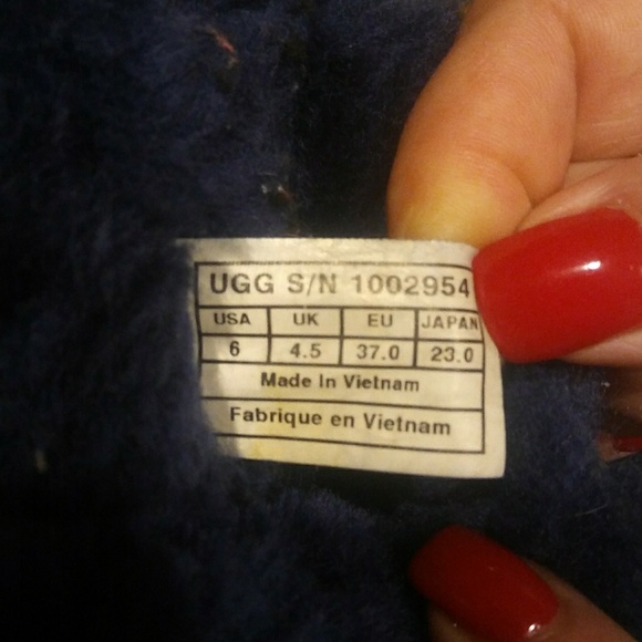 👢Ugg Bailey Bows Navy Blue Boots💝Size 6👢 - Picture 6 of 8