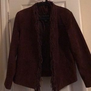 “Suede-ish” Vintage Fringe Jacket