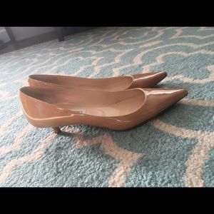 Jimmy Choo Nude Patent Leather Heels 37 EUC
