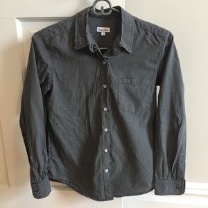 Steven Alan reverse seam shirt, dark blue, sz P