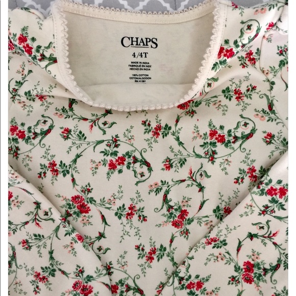 Chaps shirt & leggings set. EEUC!! Size 4/4T - Picture 2 of 2