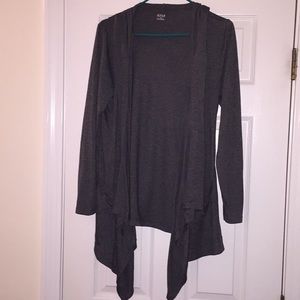 a.n.a Sweaters - Dark Gray Hooded Draped Cardigan w/Pockets a.n.a Sweaters - Dark Gray Hooded Draped Cardigan w/Pockets