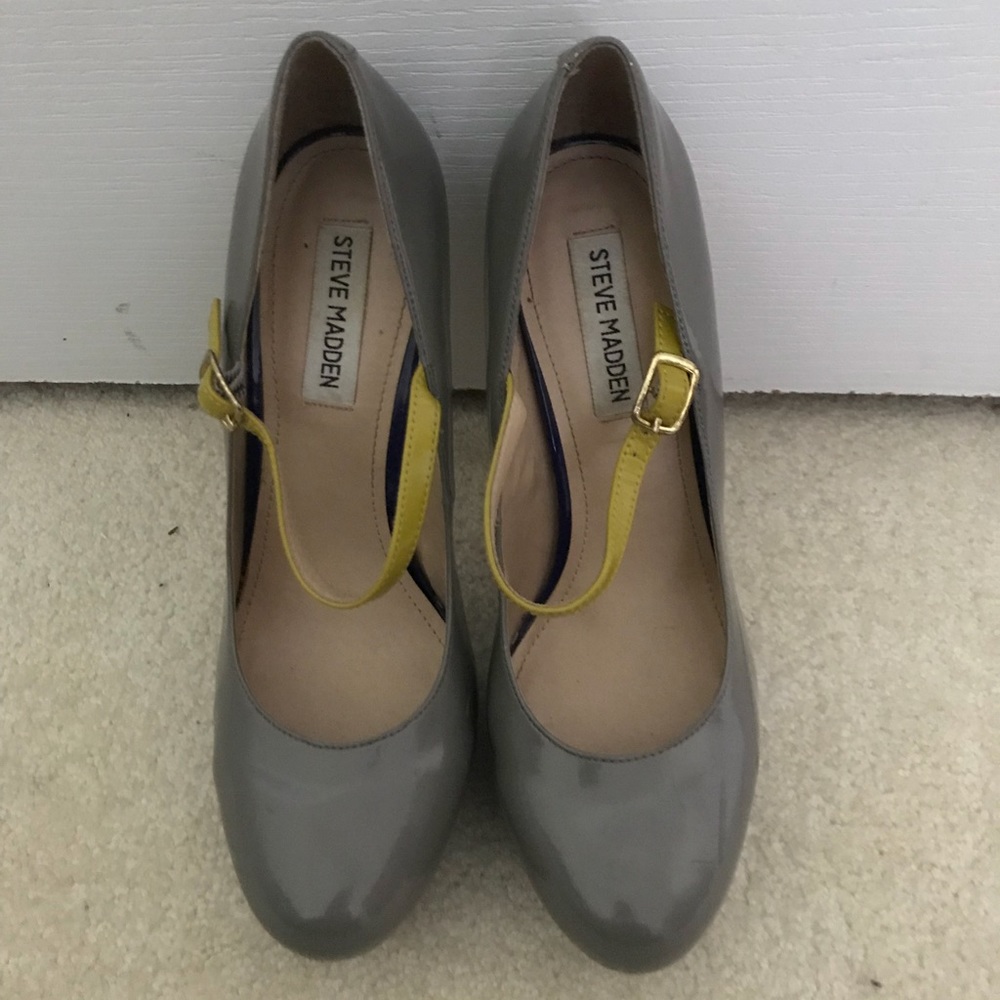 Grey Steve Madden platform heels size 10