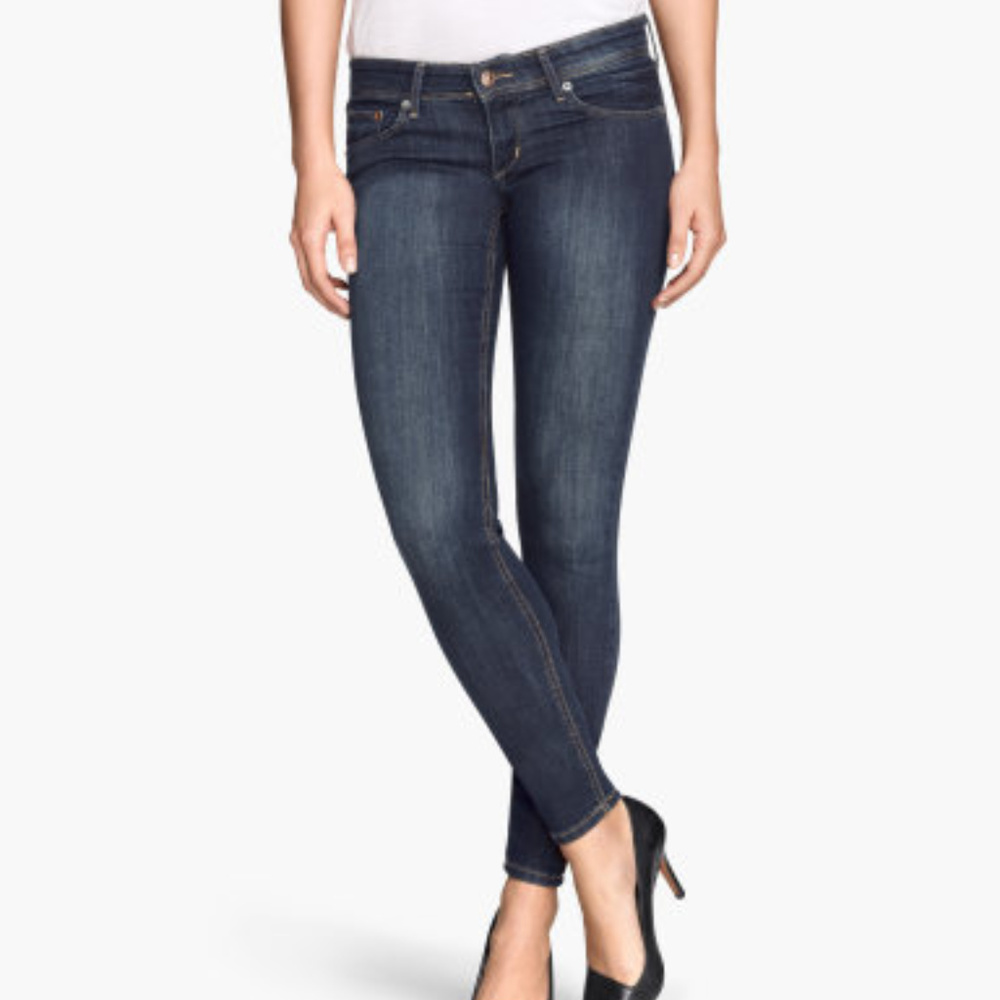 H&M &SLIM dark skinny ankle jeans- size 27