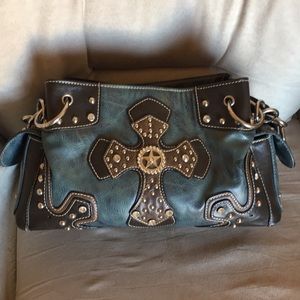 Blazin ROXX turquoise and brown purse