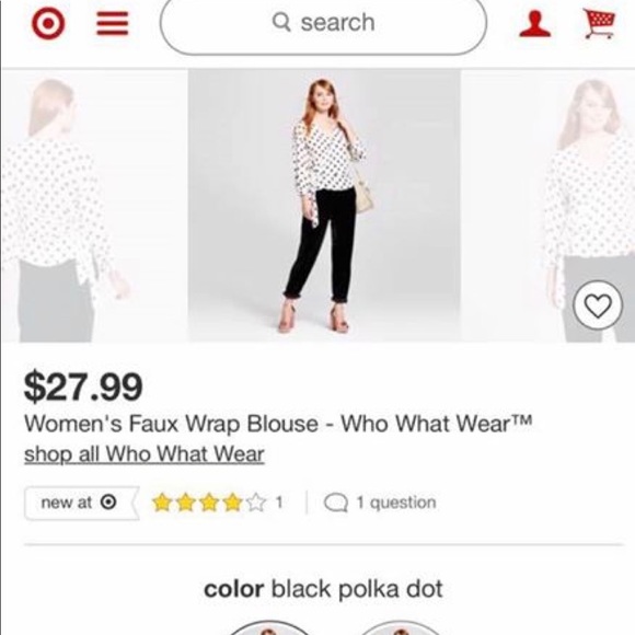 Women's Faux Wrap Blouse - Picture 5 of 5