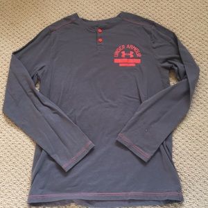 Boys Under Armour henley long sleeved shirt