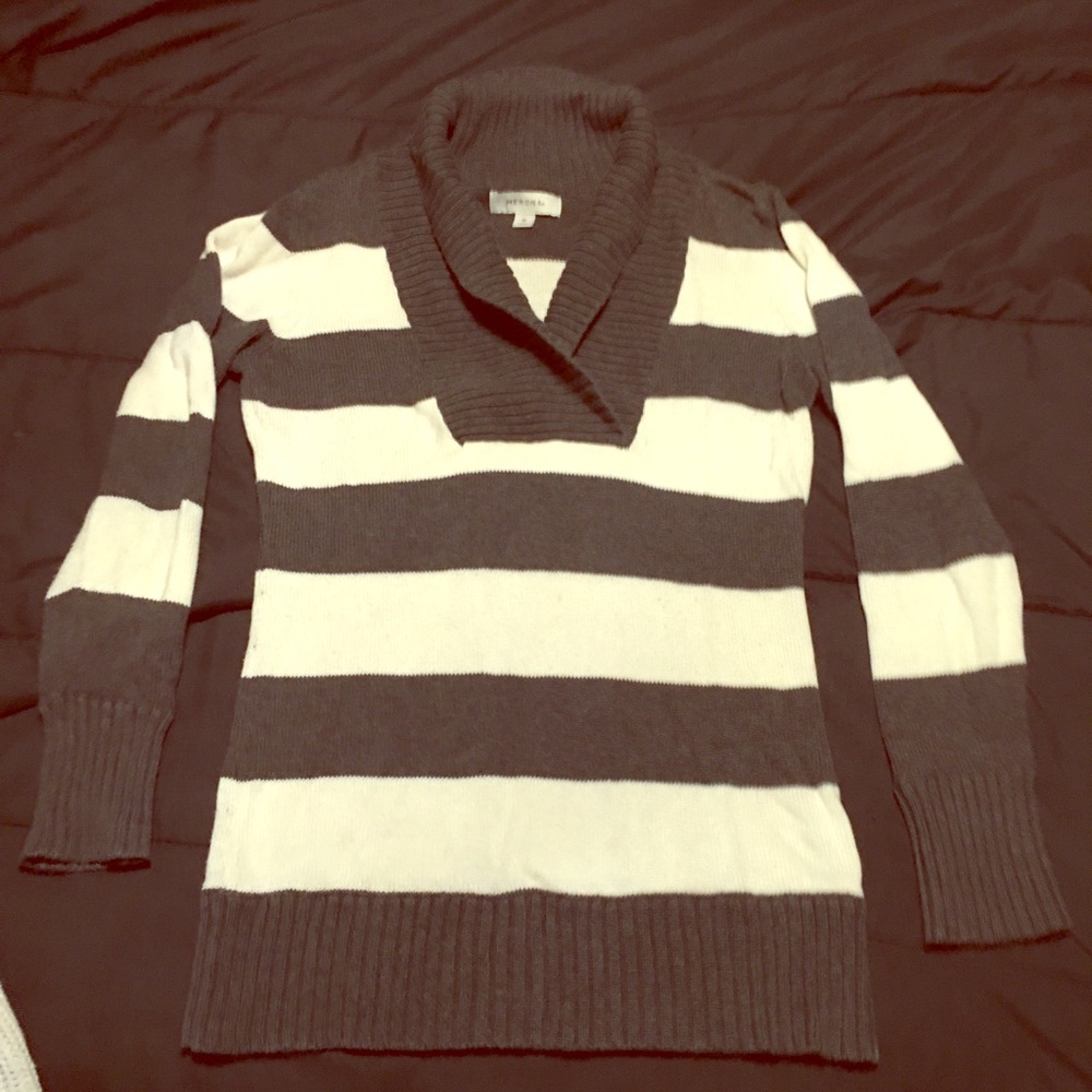 Knitted Shawl Collar Sweater