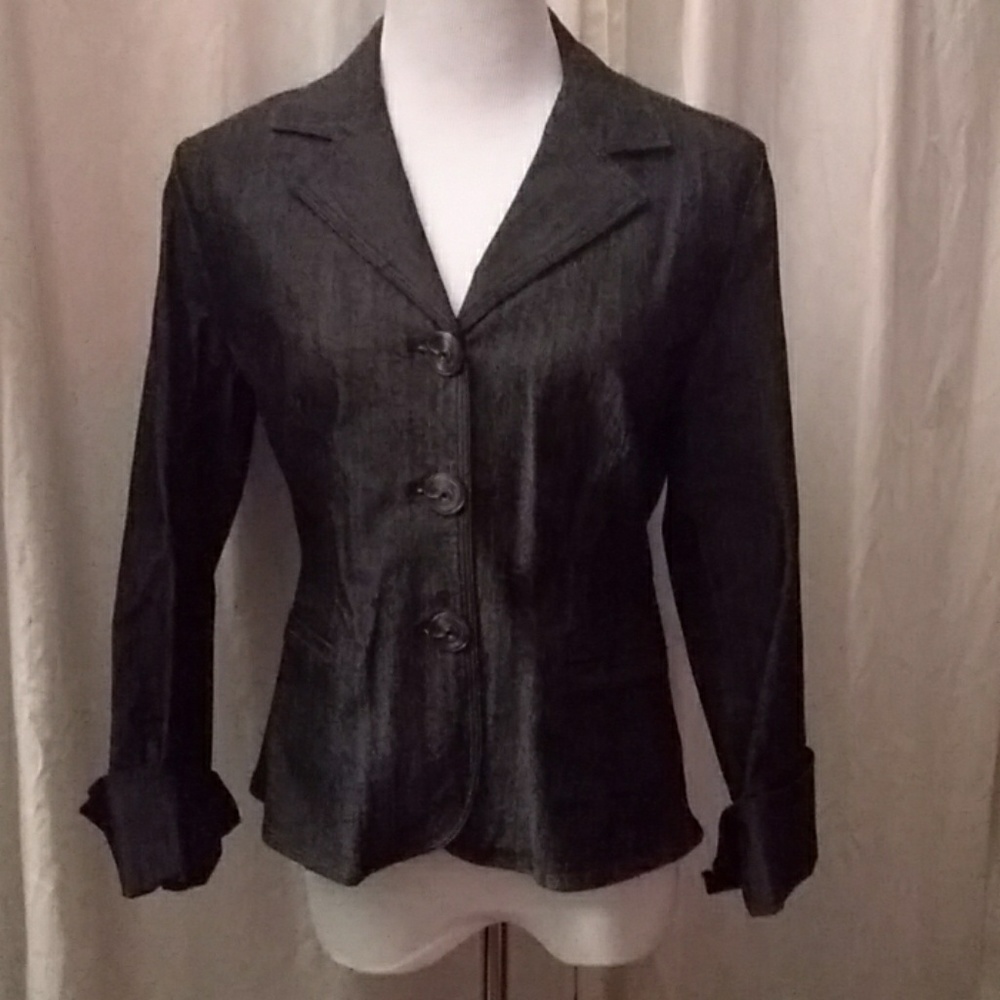 Josephine chaus size 4 black jean coat
