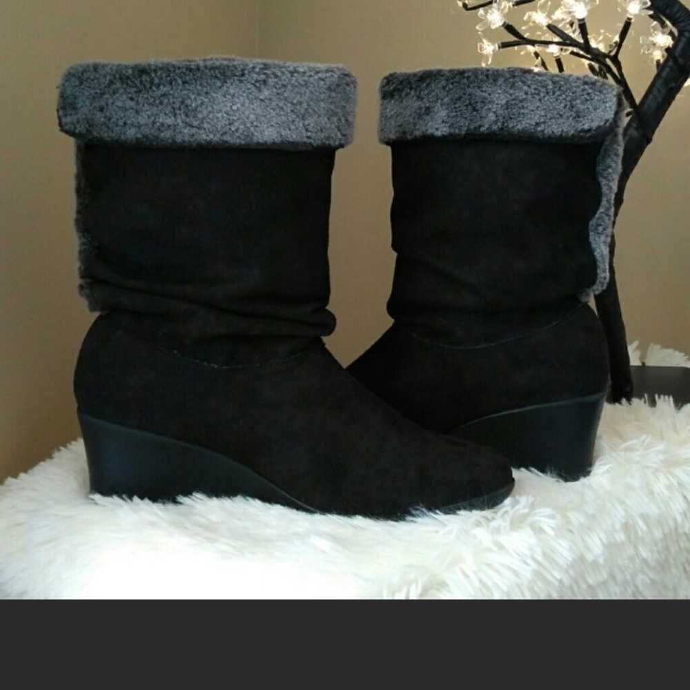 Hush Puppy dressy faux suede boots