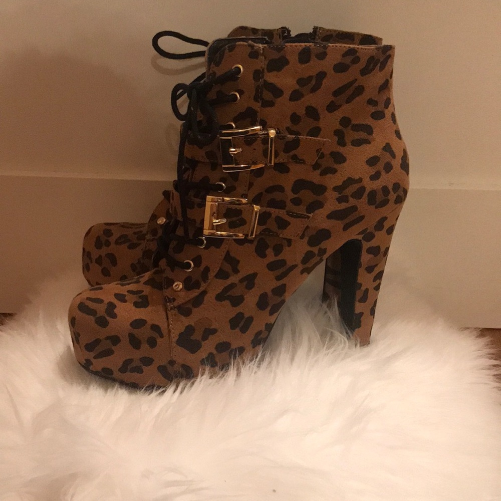 Cheetah print booties!