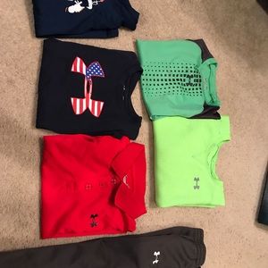 Under Armor boys.  5 shirts 1 pants great shape