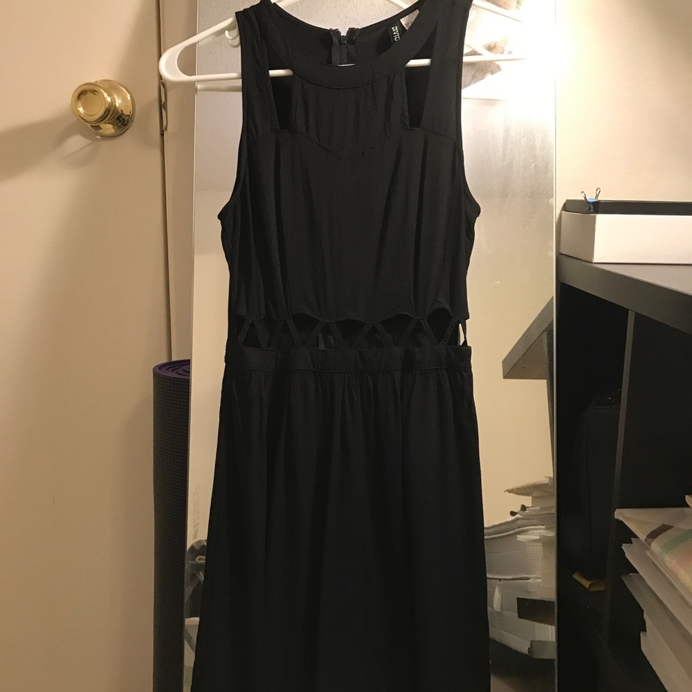 Black mini dress