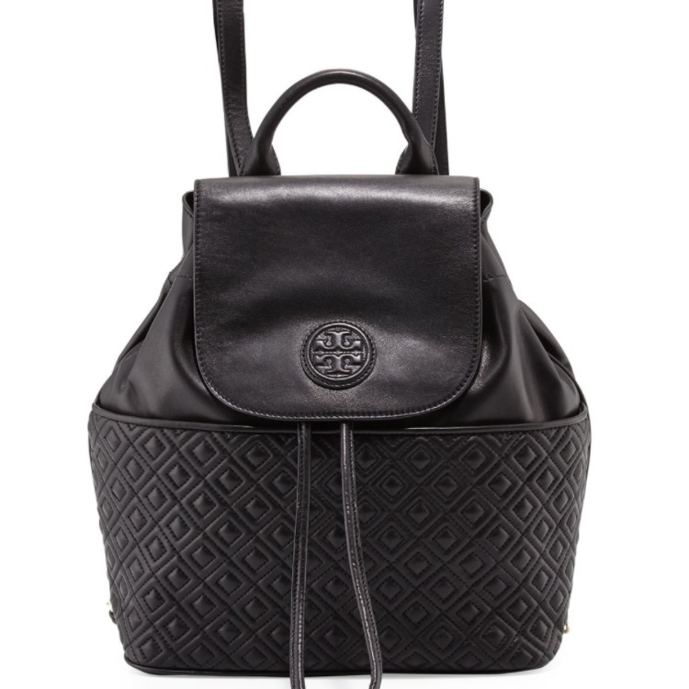 Sale❣️Tory Burch Marion Quilted Backpack Black