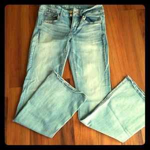 💝A&E super stretch artist flare light wash