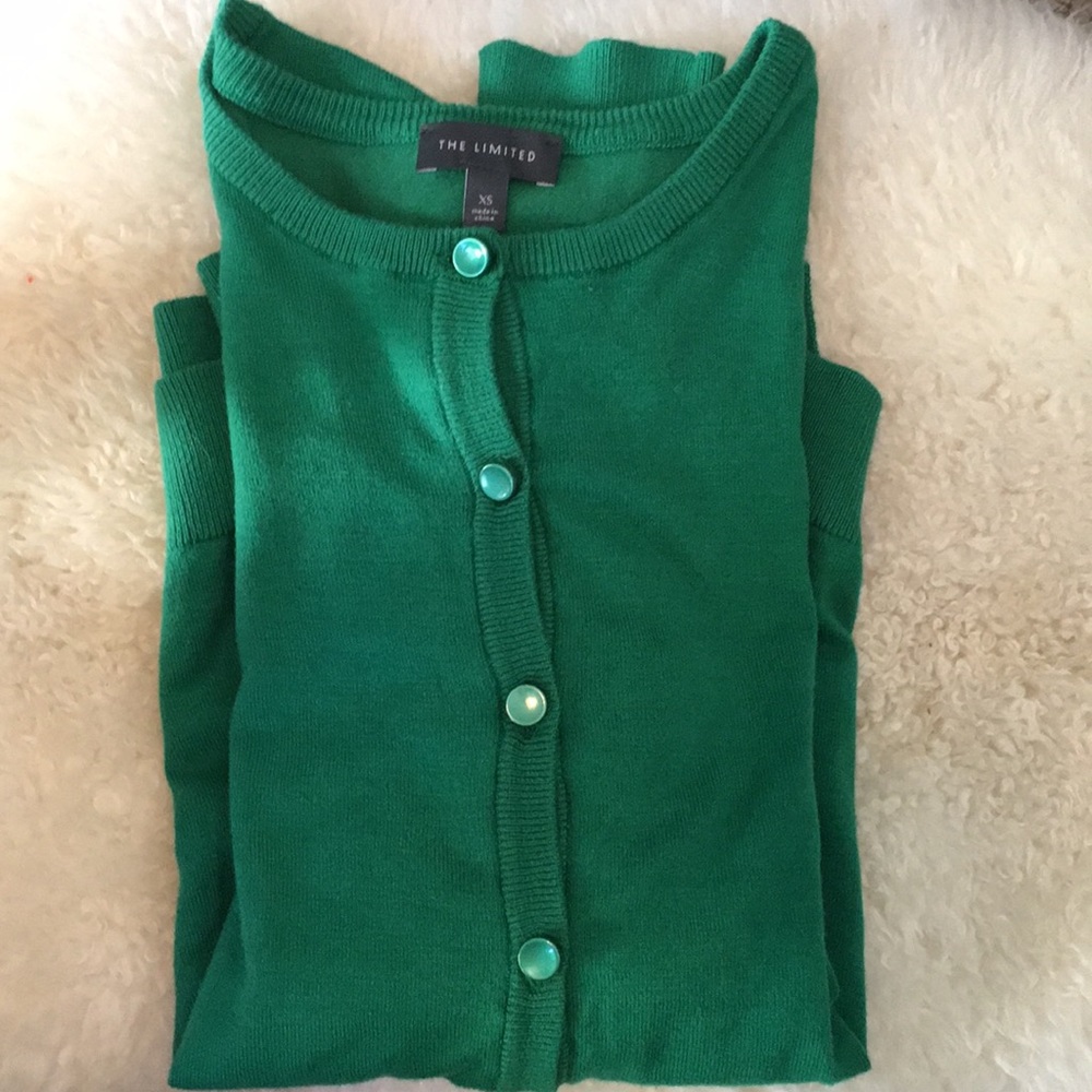 Green Cardigan by The Limited