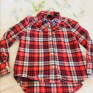 GapKids Red Flannel Shirt Gently Worn