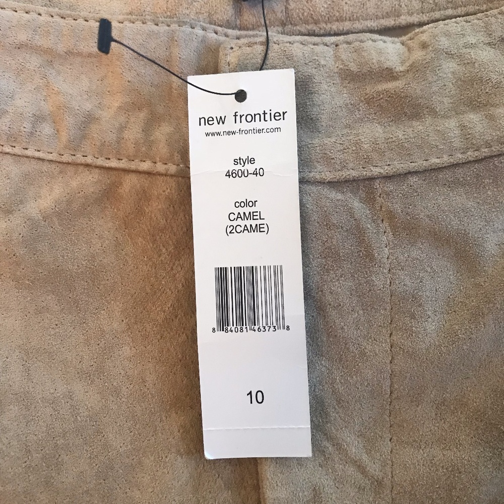 NWT NEW FRONTIER CAMEL SUEDE PANT SZ 10 - Picture 6 of 7