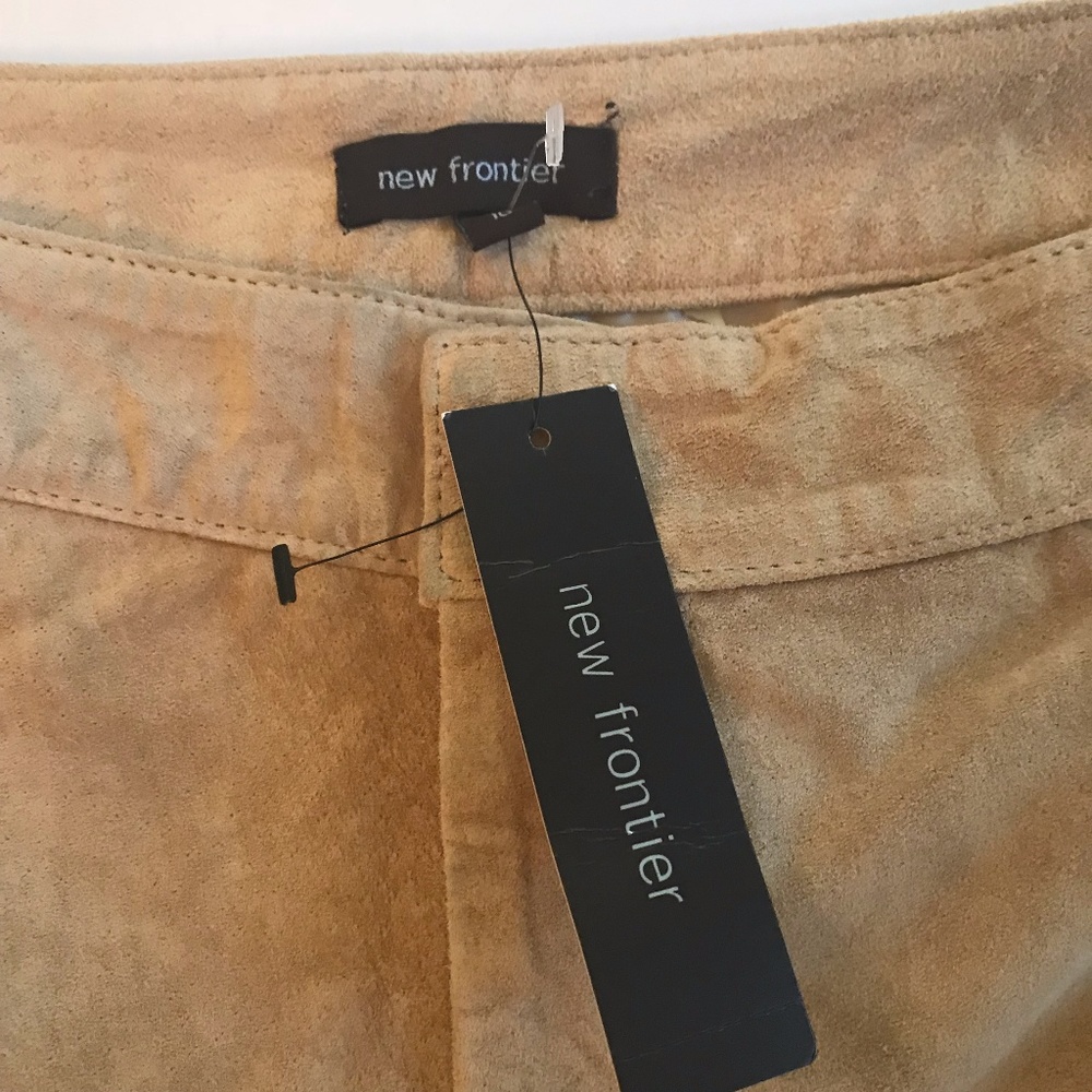 NWT NEW FRONTIER CAMEL SUEDE PANT SZ 10 - Picture 5 of 7