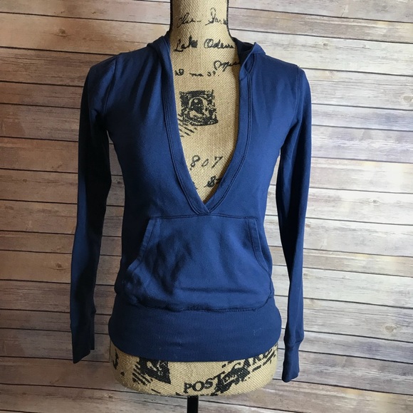 XS Splendid Anthropologie Navy Blue Sweatshirt  - Picture 1 of 4