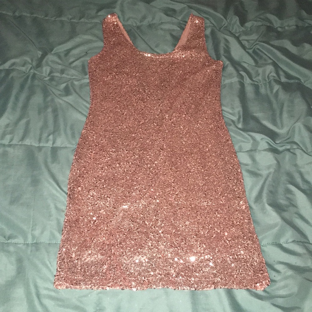 Pink sequin dress