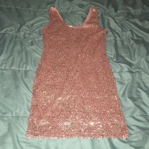 Pink sequin dress