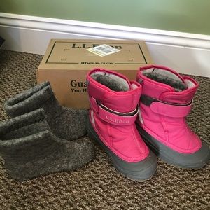 LL Bean Toddler Girl Snow Boots