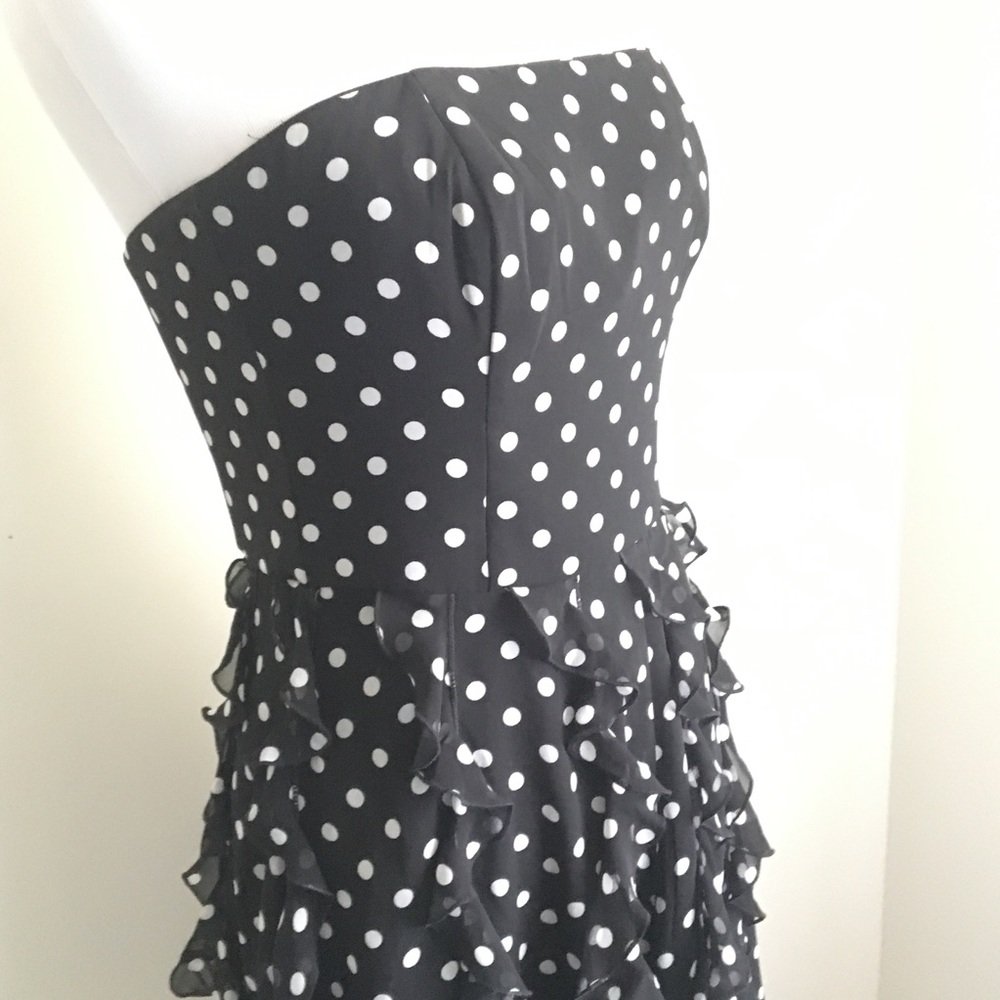White House Black Market Polka Dot Ruffle Dress - Picture 5 of 6